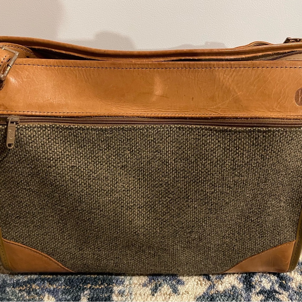 Vintage Hartmann Luggage Shoulder Bag - Tweed & Leather